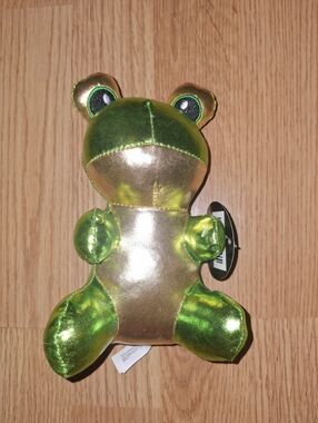 Shiny Green Metallic Frog Plush